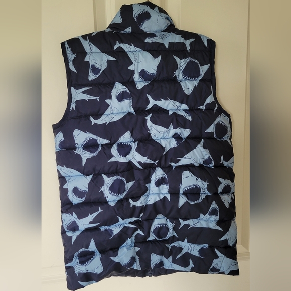 Joules Navy Shark Print Kids Vest - Picture 2 of 5